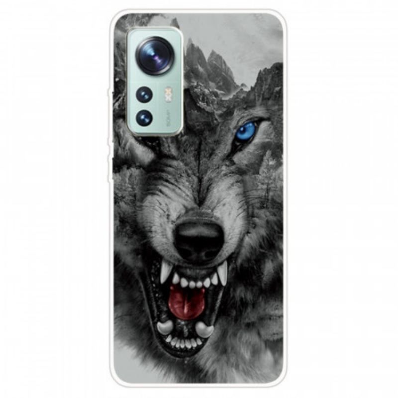 Coque  Xiaomi 12 / 12X  Silicone Loup Sauvage