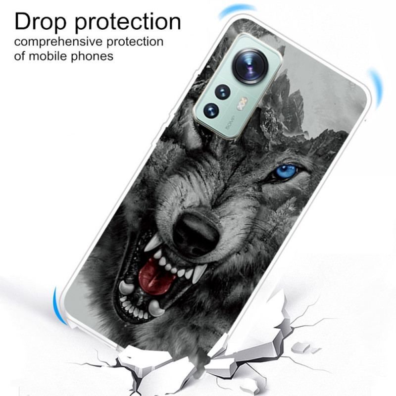 Coque  Xiaomi 12 / 12X  Silicone Loup Sauvage