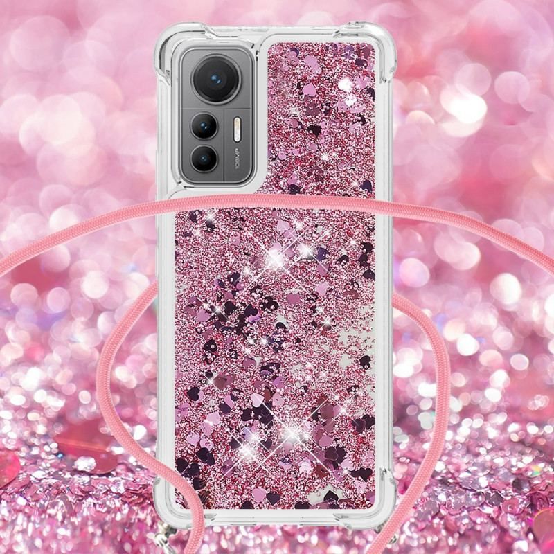 Coque Xiaomi 12 Lite à Cordon Paillettes Design