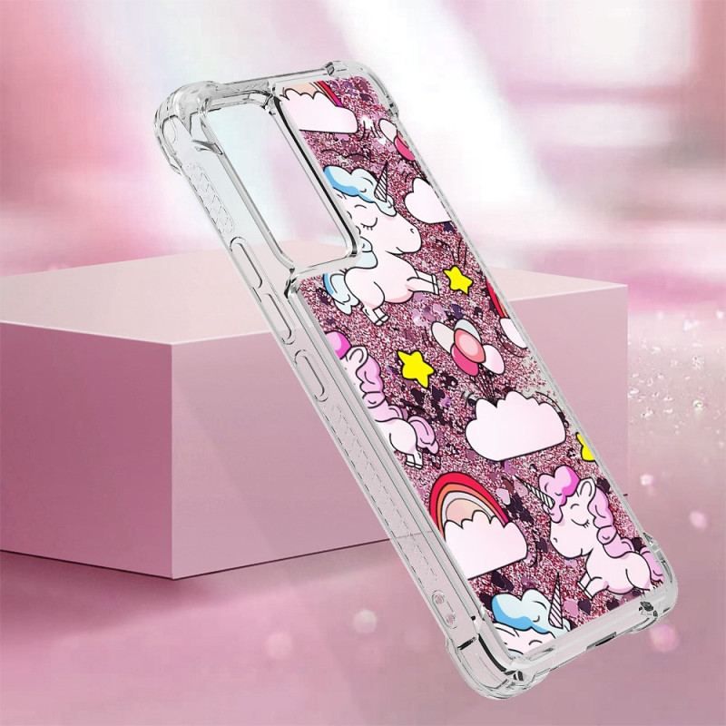 Coque Xiaomi 12 Lite Paillettes Licornes