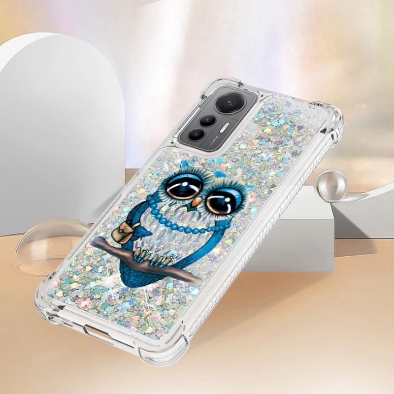 Coque Xiaomi 12 Lite Paillettes Miss Hibou