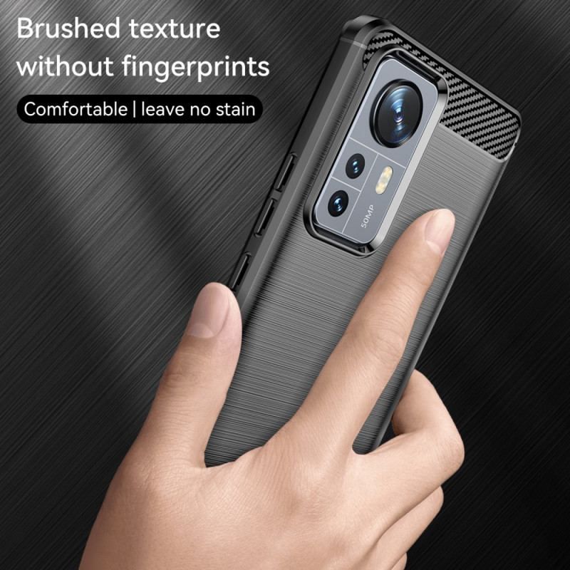 Coque Xiaomi 12 Pro Fibre Carbone Brossée