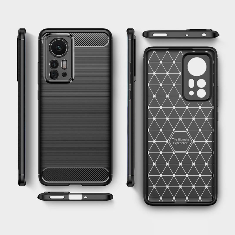 Coque Xiaomi 12 Pro Fibre Carbone Brossée