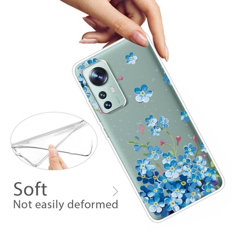 Coque Xiaomi 12 Pro Fleurs Bleus