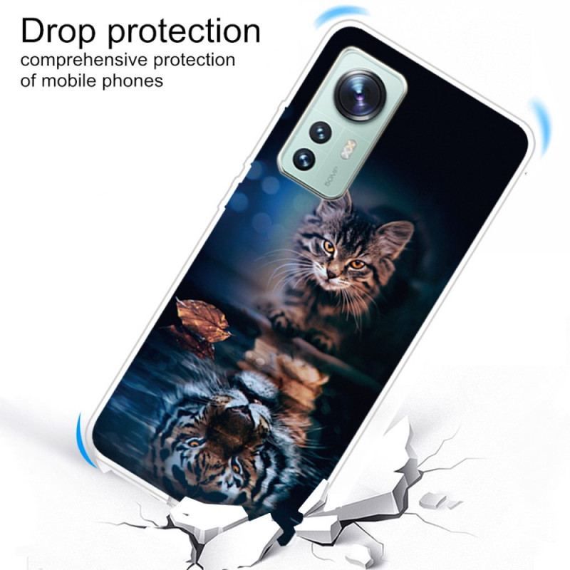 Coque Xiaomi 12 Pro Silicone Chat aux Aguets