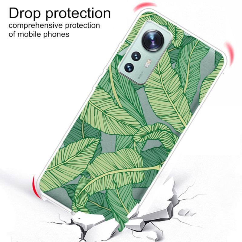 Coque Xiaomi 12 Pro Silicone Feuilles