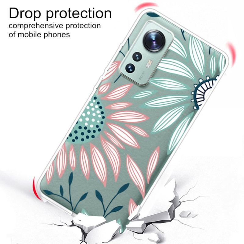 Coque Xiaomi 12 Pro Silicone Fleur