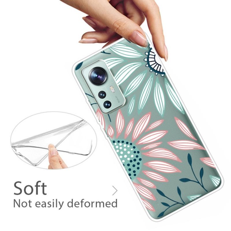 Coque Xiaomi 12 Pro Silicone Fleur