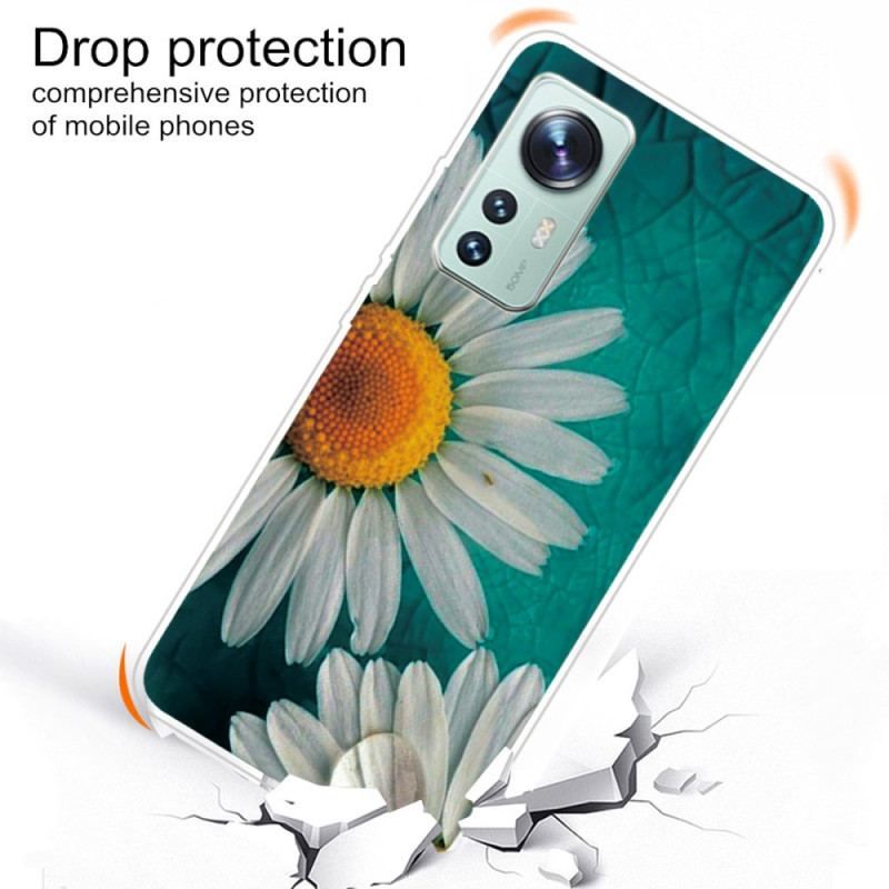 Coque Xiaomi 12 Pro Silicone Florale