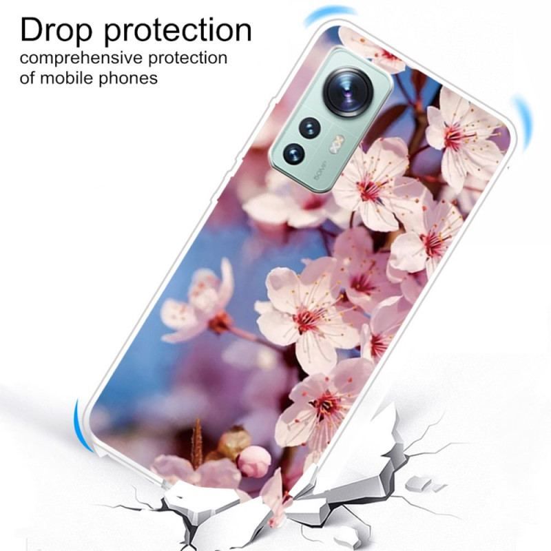 Coque Xiaomi 12 Pro Silicone Florale