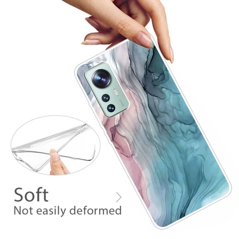 Coque Xiaomi 12 Pro Silicone Marbre Aquarelle