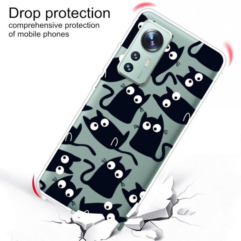 Coque Xiaomi 12 Pro Silicone Petits Chats