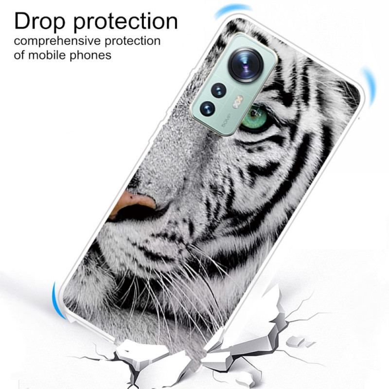 Coque Xiaomi 12 Pro Tigre Blanc