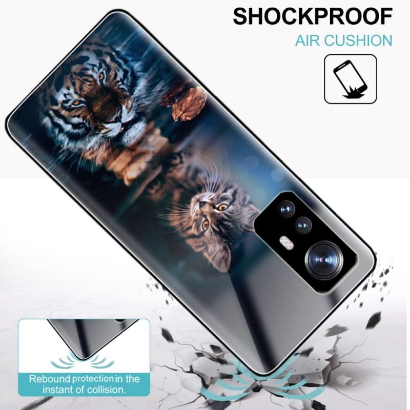 Coque Xiaomi 12 Pro Verre Trempé Chat aux Aguets