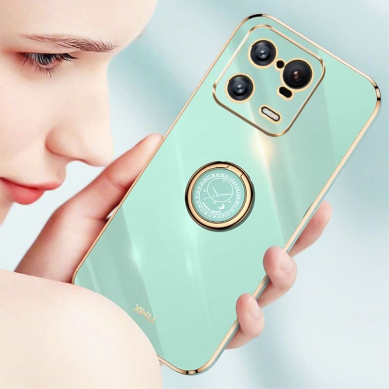 Coque Xiaomi 13 Pro Effet Métal Anneau-Support XINLI