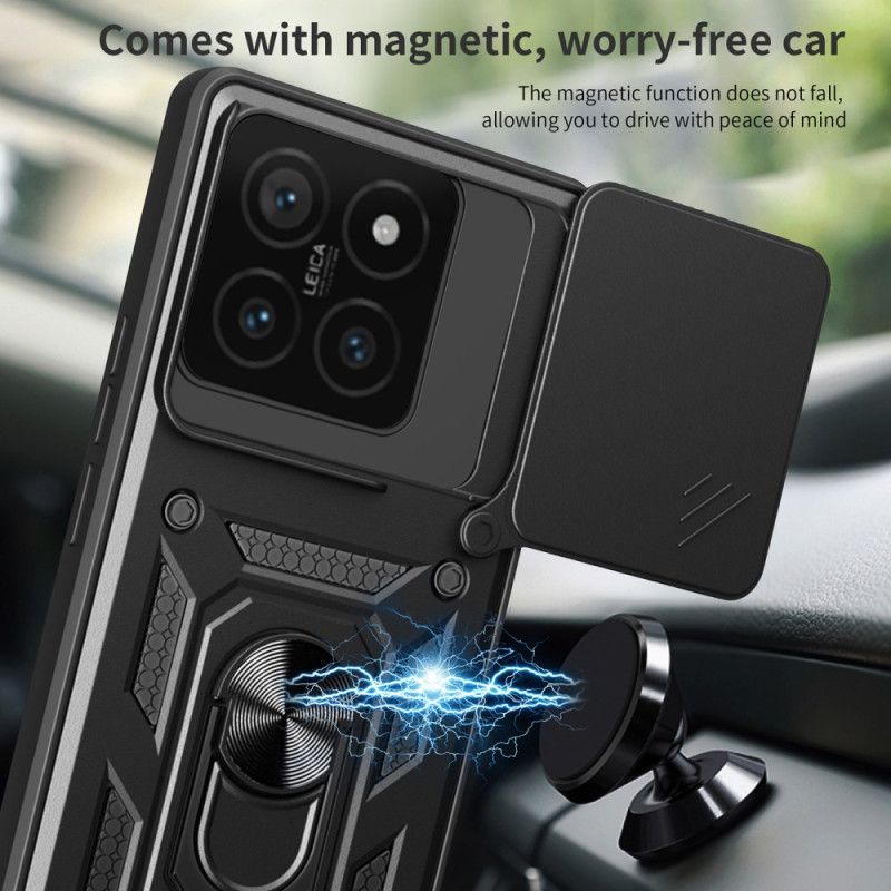 Coque Xiaomi 14T Protection Camera Coulissante et Support