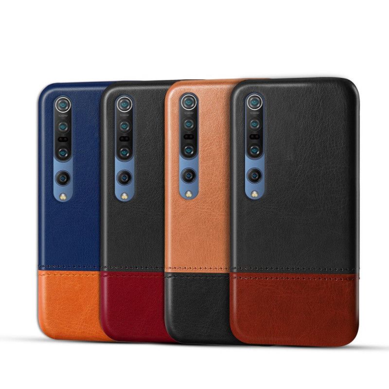 Coque Xiaomi Mi 10 / 10 Pro Effet Cuir Bicolore Ksq