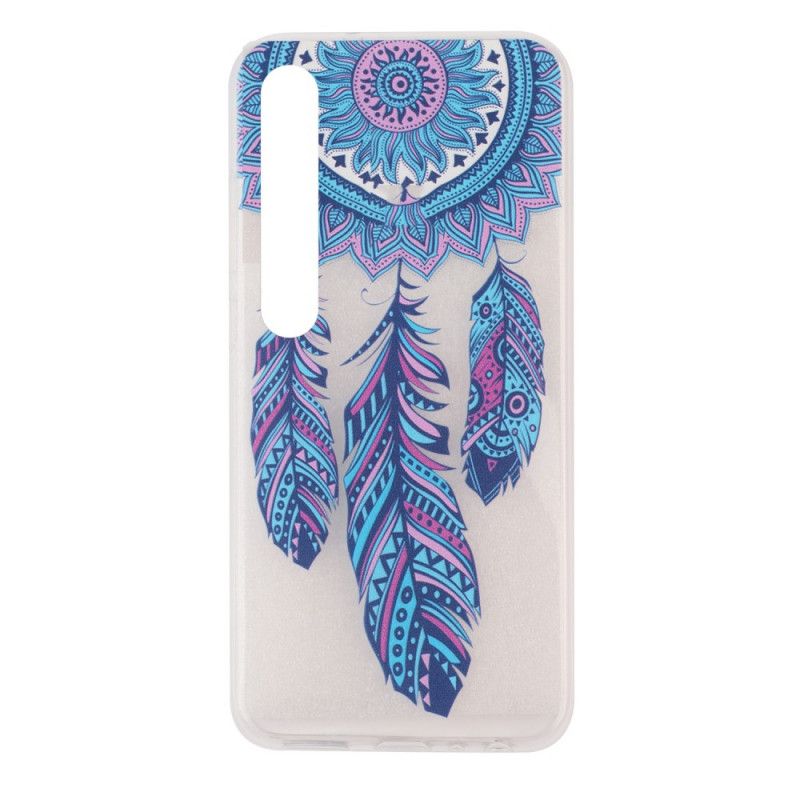 Coque Xiaomi Mi 10 Transparente Attrape Rêves Plumes Bleues