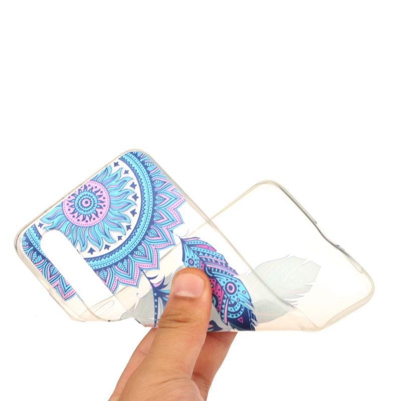 Coque Xiaomi Mi 10 Transparente Attrape Rêves Plumes Bleues