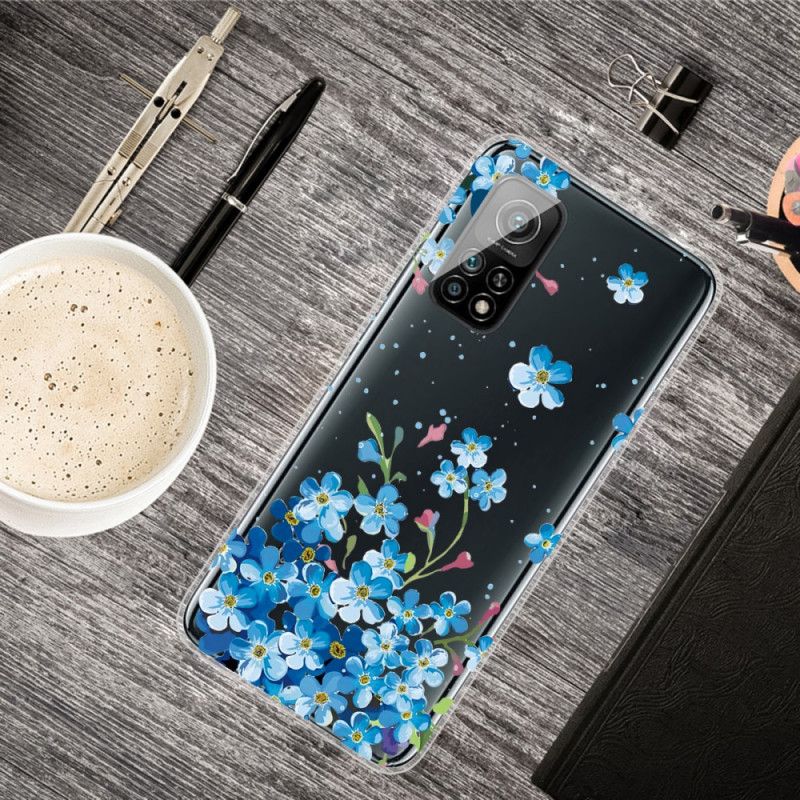 Coque Xiaomi Mi 10t / 10t Pro Bouquet De Fleurs Bleues