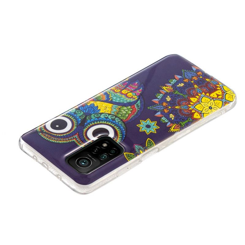 Coque Xiaomi Mi 10t / 10t Pro Hibou Mandala Fluorescente