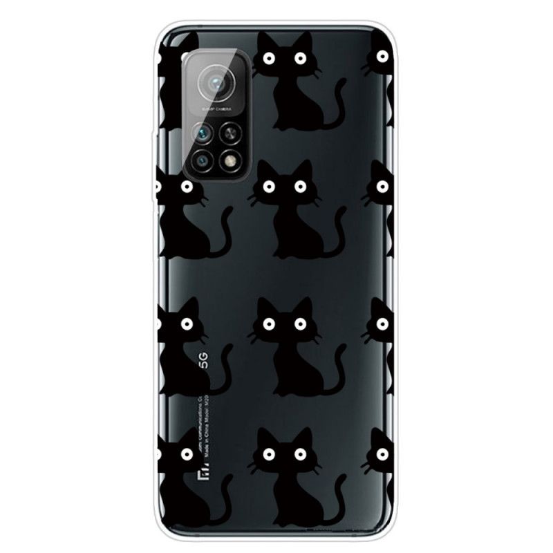 Coque Xiaomi Mi 10t / 10t Pro Multiples Chats Noirs