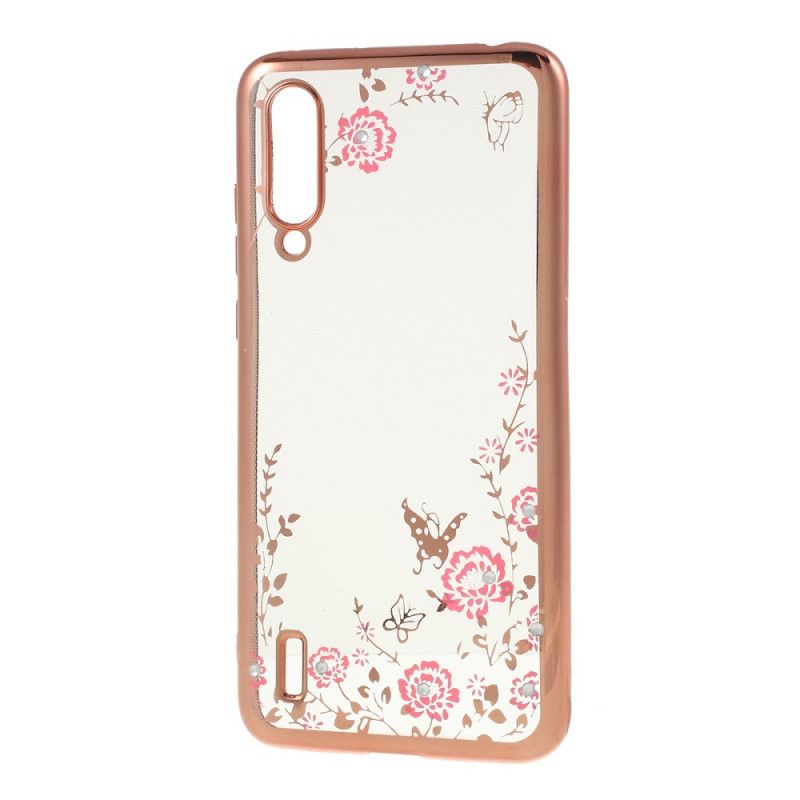 Coque Xiaomi Mi 9 Lite Diamants, Fleurs Et Papillons