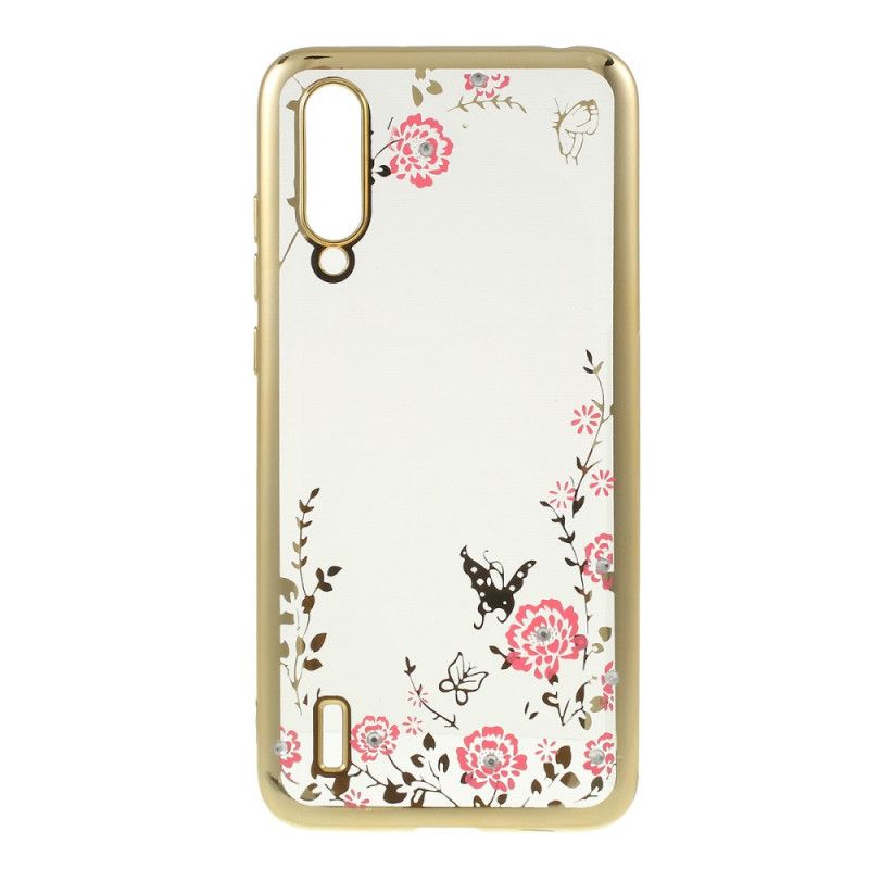 Coque Xiaomi Mi 9 Lite Diamants, Fleurs Et Papillons