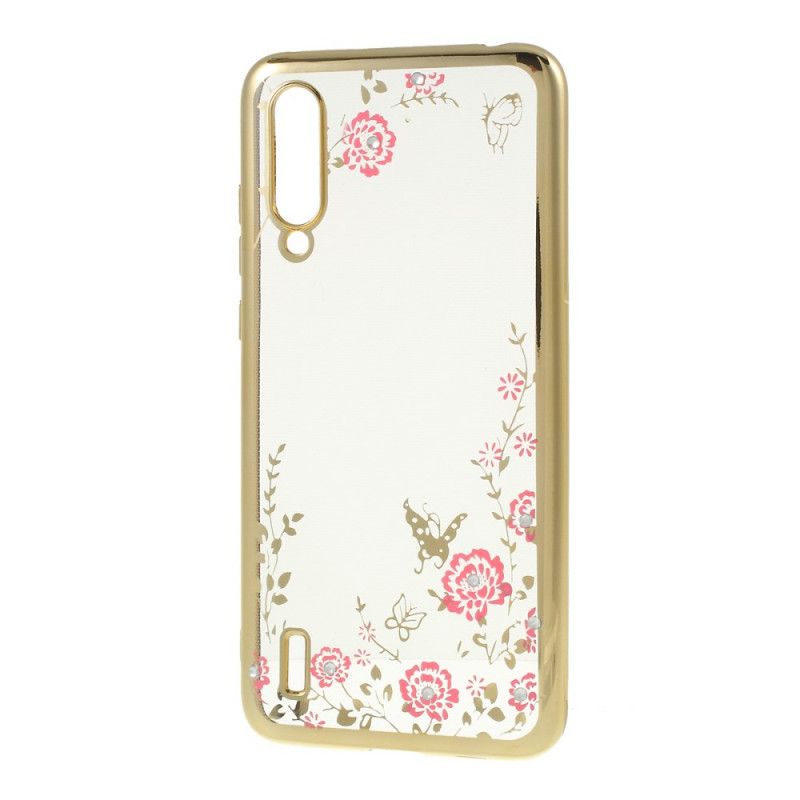 Coque Xiaomi Mi 9 Lite Diamants, Fleurs Et Papillons