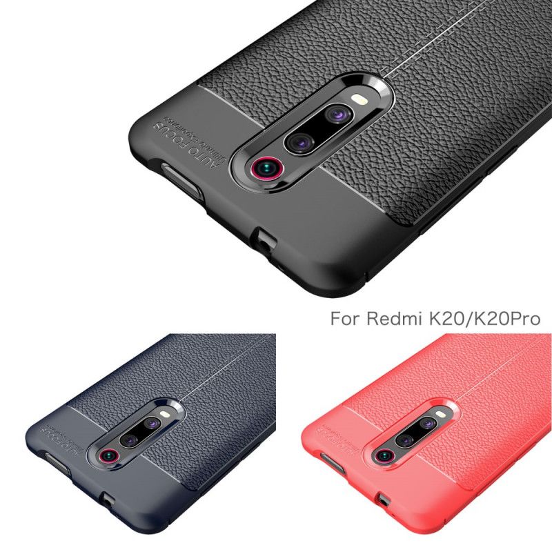 Coque Xiaomi Mi 9t / Mi 9t Pro Effet Cuir Litchi Double Line