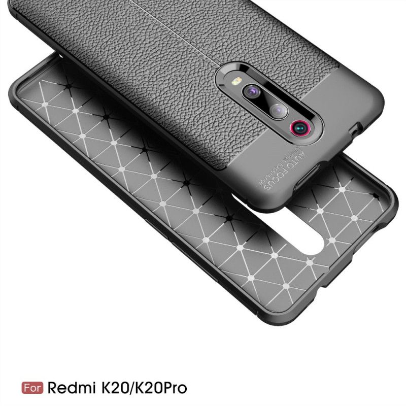 Coque Xiaomi Mi 9t / Mi 9t Pro Effet Cuir Litchi Double Line