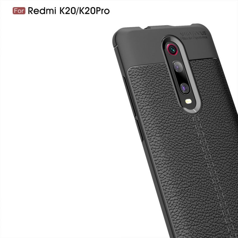 Coque Xiaomi Mi 9t / Mi 9t Pro Effet Cuir Litchi Double Line