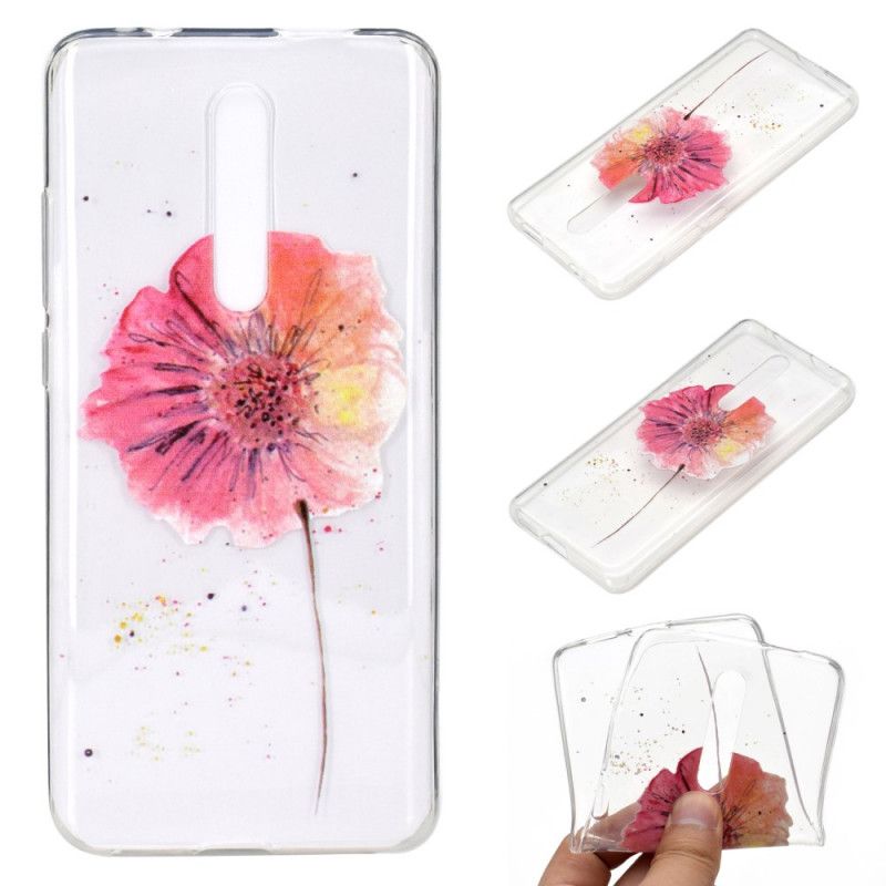 Coque Xiaomi Mi 9t / Mi 9t Pro Transparente Coquelicot Aquarelle