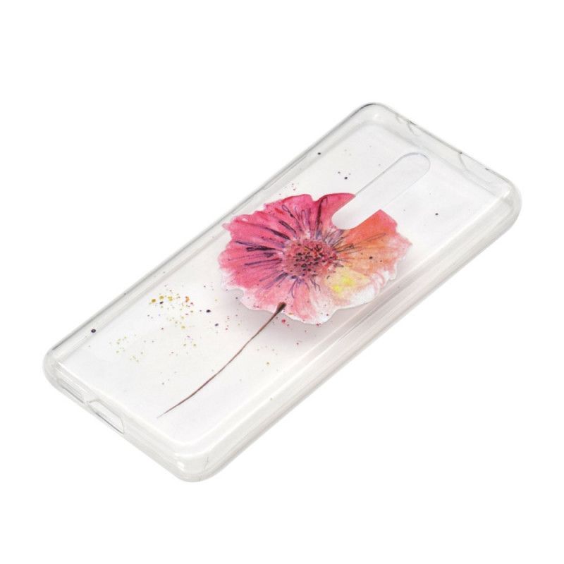 Coque Xiaomi Mi 9t / Mi 9t Pro Transparente Coquelicot Aquarelle