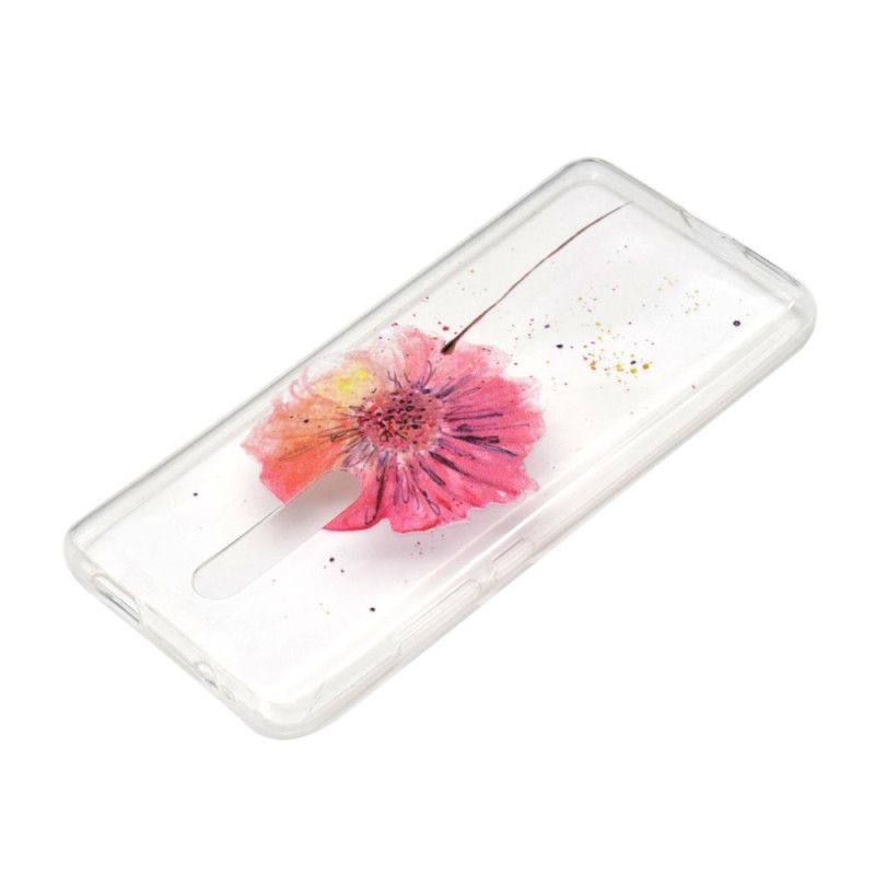 Coque Xiaomi Mi 9t / Mi 9t Pro Transparente Coquelicot Aquarelle