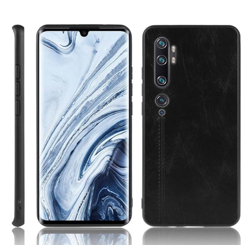 Coque Xiaomi Mi Note 10 / Note 10 Pro Effet Cuir Couture