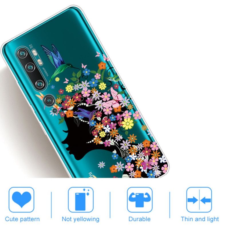 Coque Xiaomi Mi Note 10 / Note 10 Pro Jolie Tête Fleurie