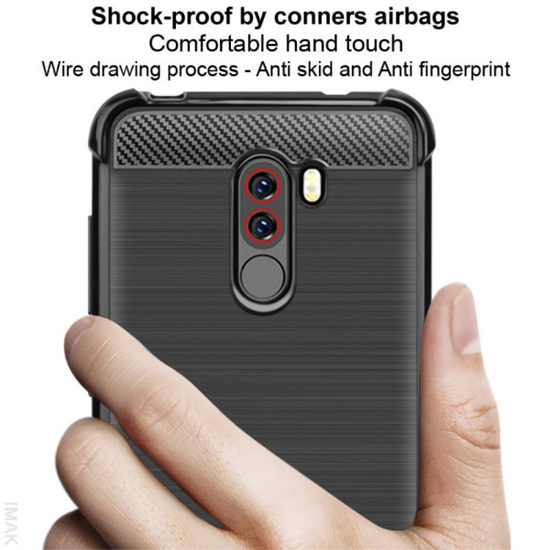 Coque Xiaomi Pocophone F1 Fibre Carbone Brossée Imak