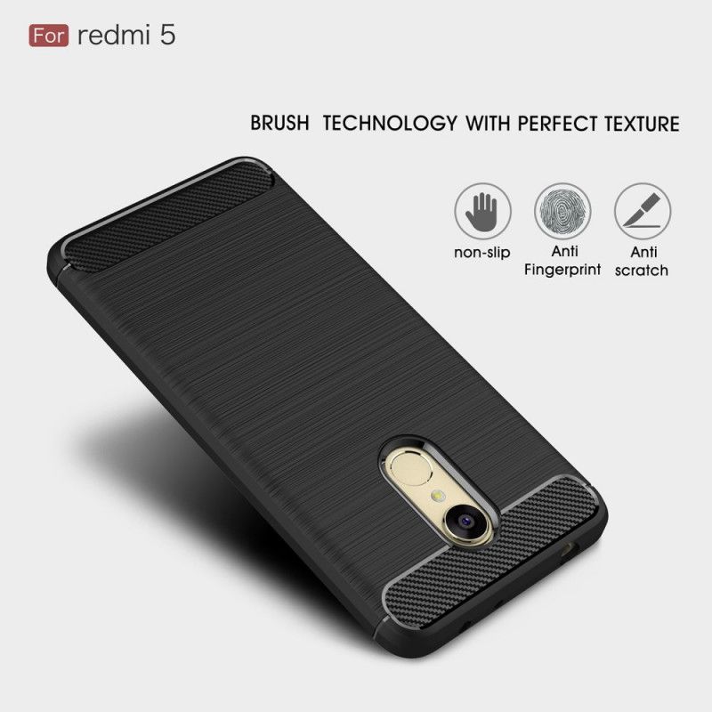 Coque Xiaomi Redmi 5 Fibre Carbone Brossée