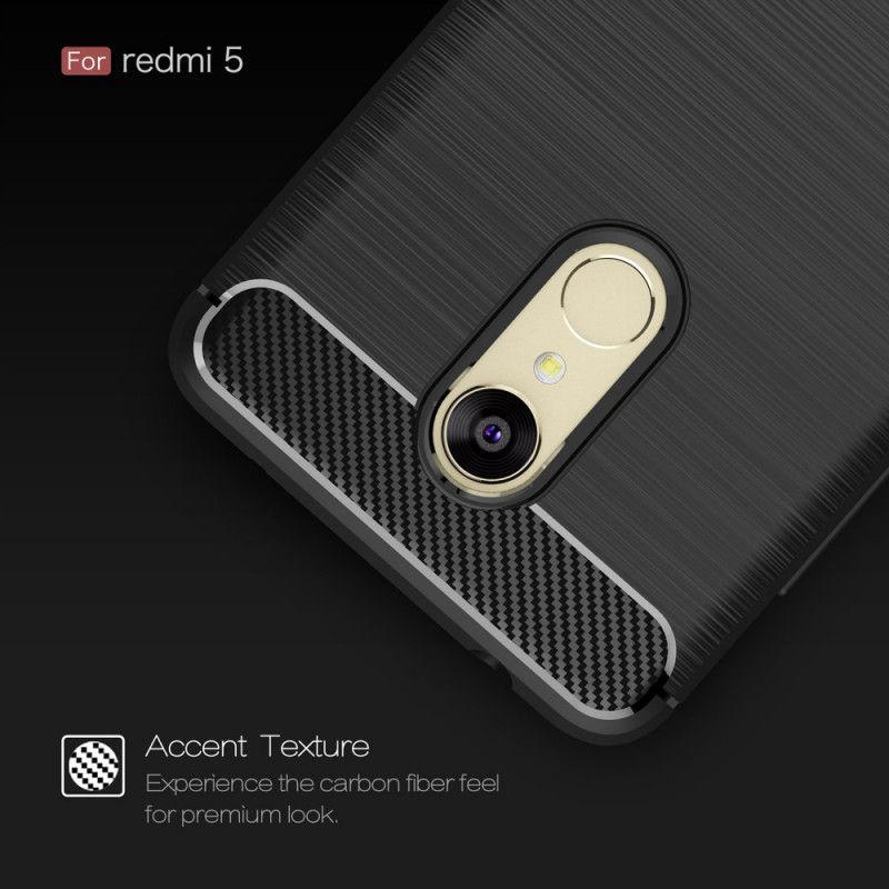 Coque Xiaomi Redmi 5 Fibre Carbone Brossée