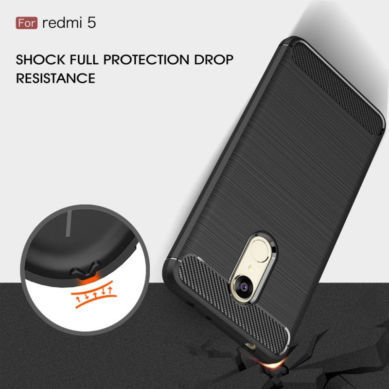 Coque Xiaomi Redmi 5 Fibre Carbone Brossée