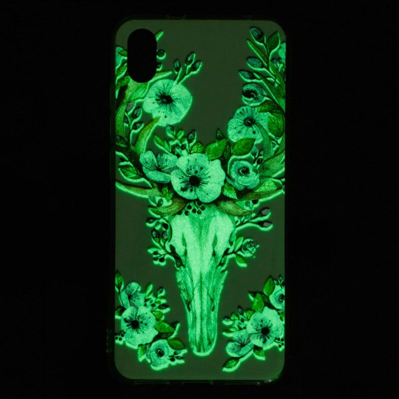 Coque Xiaomi Redmi 7a Wapiti Fleuri Fluorescente