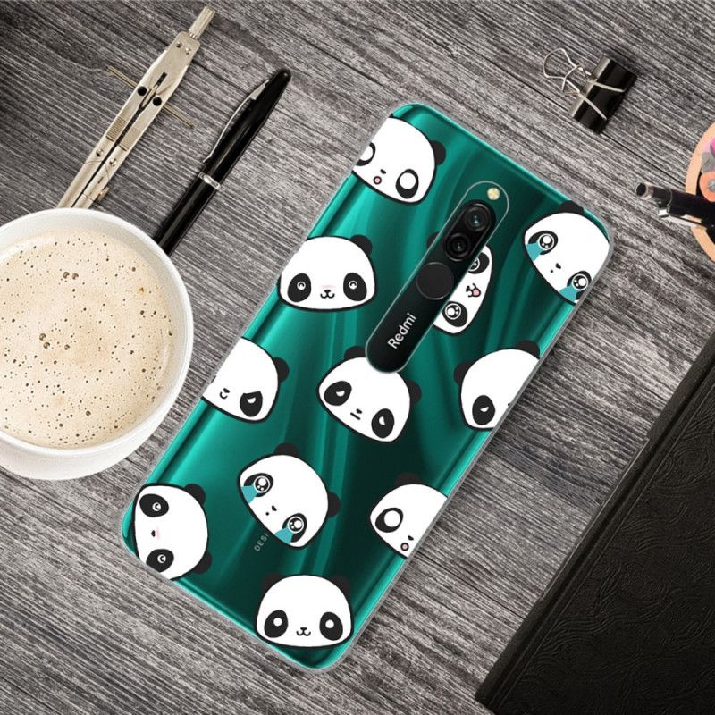 Coque Xiaomi Redmi 8 Pandas Sentimentaux