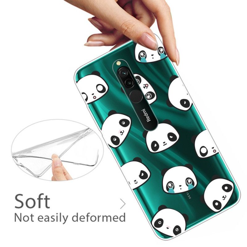 Coque Xiaomi Redmi 8 Pandas Sentimentaux