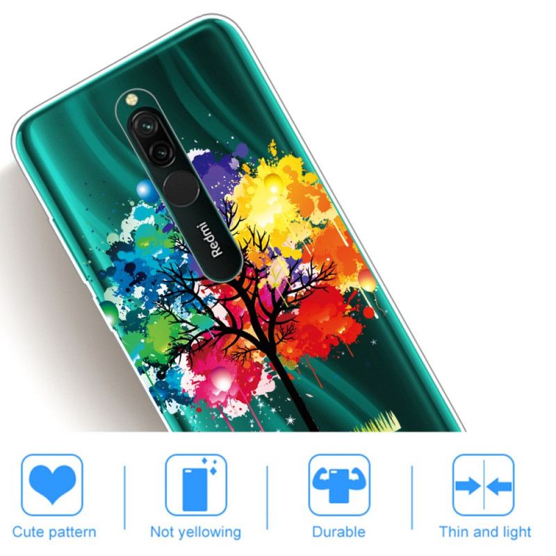 Coque Xiaomi Redmi 8 Transparente Arbre Aquarelle