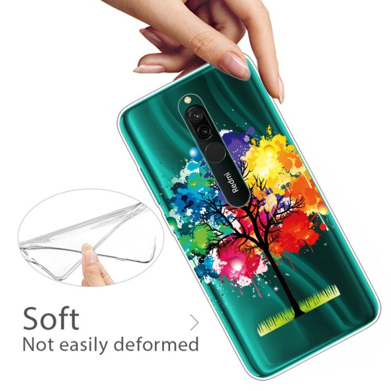 Coque Xiaomi Redmi 8 Transparente Arbre Aquarelle