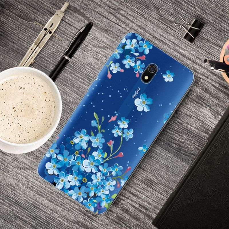 Coque Xiaomi Redmi 8a Bouquet De Fleurs Bleues