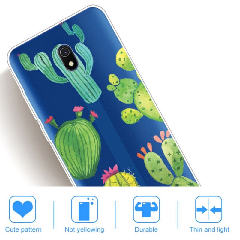 Coque Xiaomi Redmi 8a Cactus Aquarelle