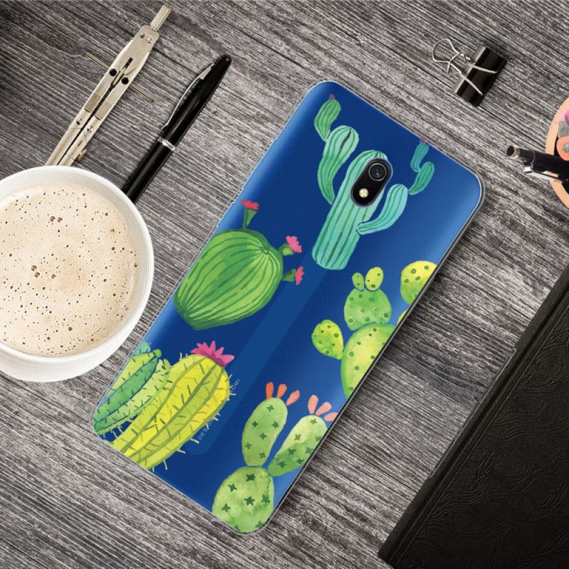 Coque Xiaomi Redmi 8a Cactus Aquarelle