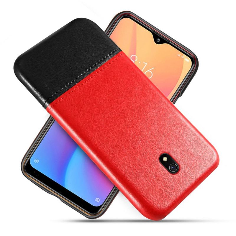 Coque Xiaomi Redmi 8a Effet Cuir Bicolore Ksq